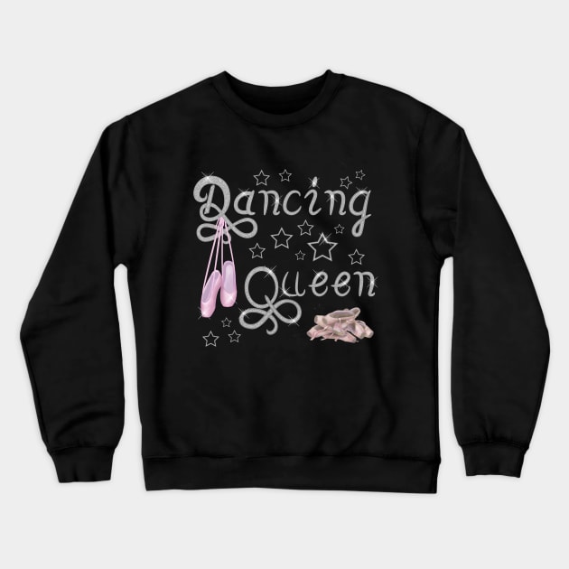 Dancing queen-Silver Crewneck Sweatshirt by ElleNico Art & Design